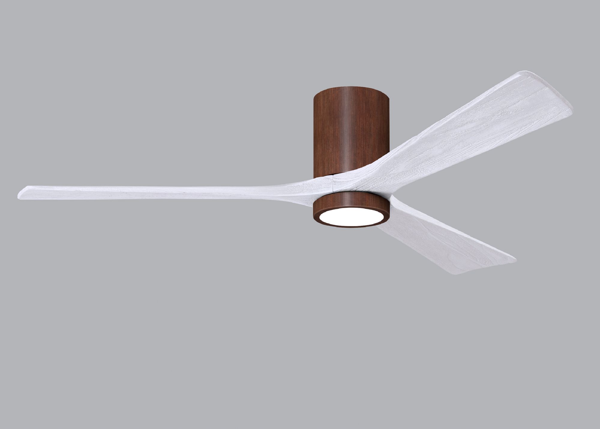 Image 6 60" Irene-3HLK Walnut and Matte White LED Ceiling Fan with Remote more views