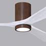 60" Irene-3HLK Walnut and Matte White LED Ceiling Fan with Remote