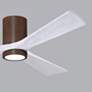 60" Irene-3HLK Walnut and Matte White LED Ceiling Fan with Remote