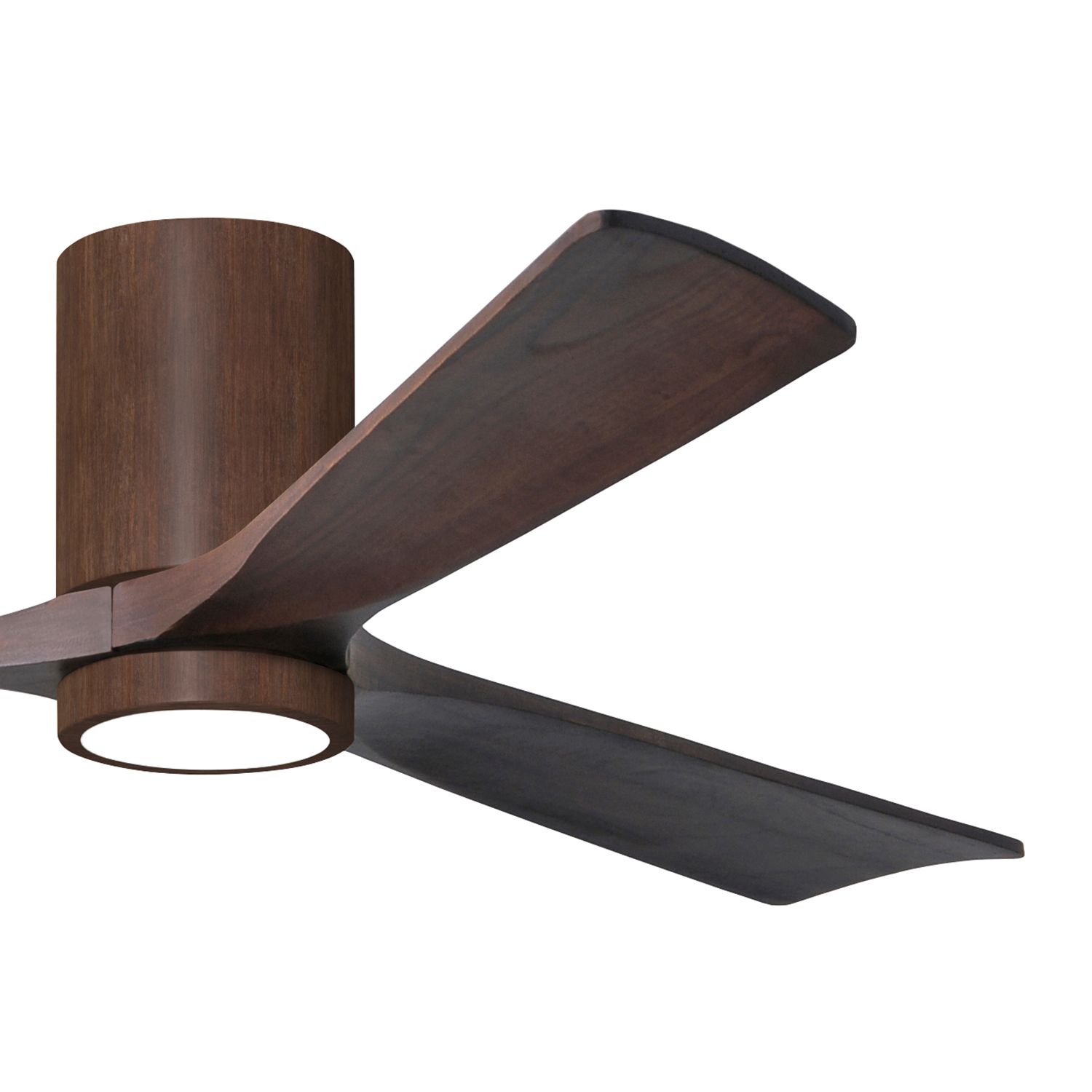 Image 3 60" Irene-3HLK Walnut LED Damp Rated Hugger Ceiling Fan with Remote more views
