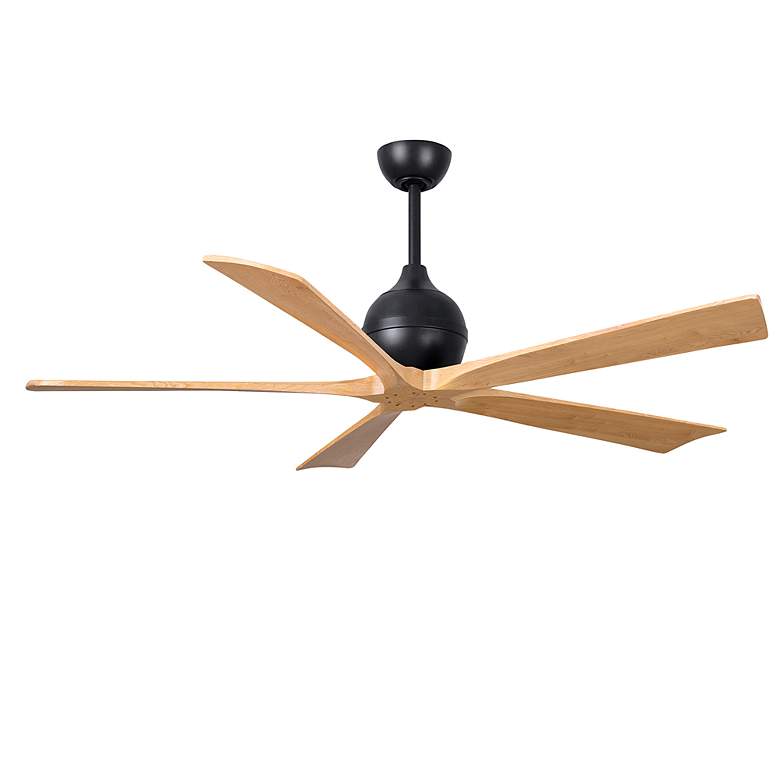 Image 2 60" Irene-5 Matte Black and Light Maple Tone Ceiling Fan more views