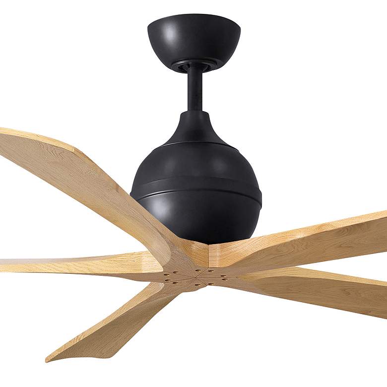 Image 5 60" Irene-5 Matte Black and Light Maple Tone Ceiling Fan more views