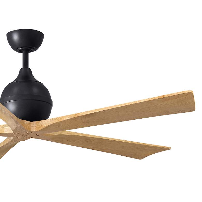 Image 6 60" Irene-5 Matte Black and Light Maple Tone Ceiling Fan more views