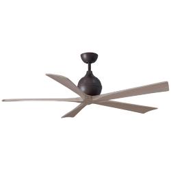 60" Irene-5 Textured Bronze and Gray Ash Ceiling Fan