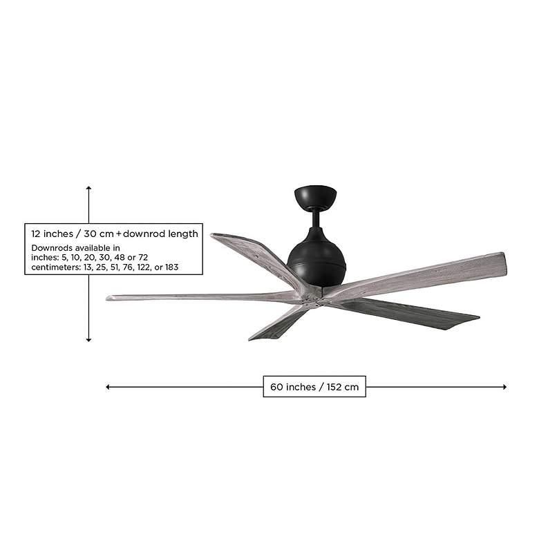Image 6 60" Irene-5 Textured Bronze and Gray Ash Ceiling Fan more views