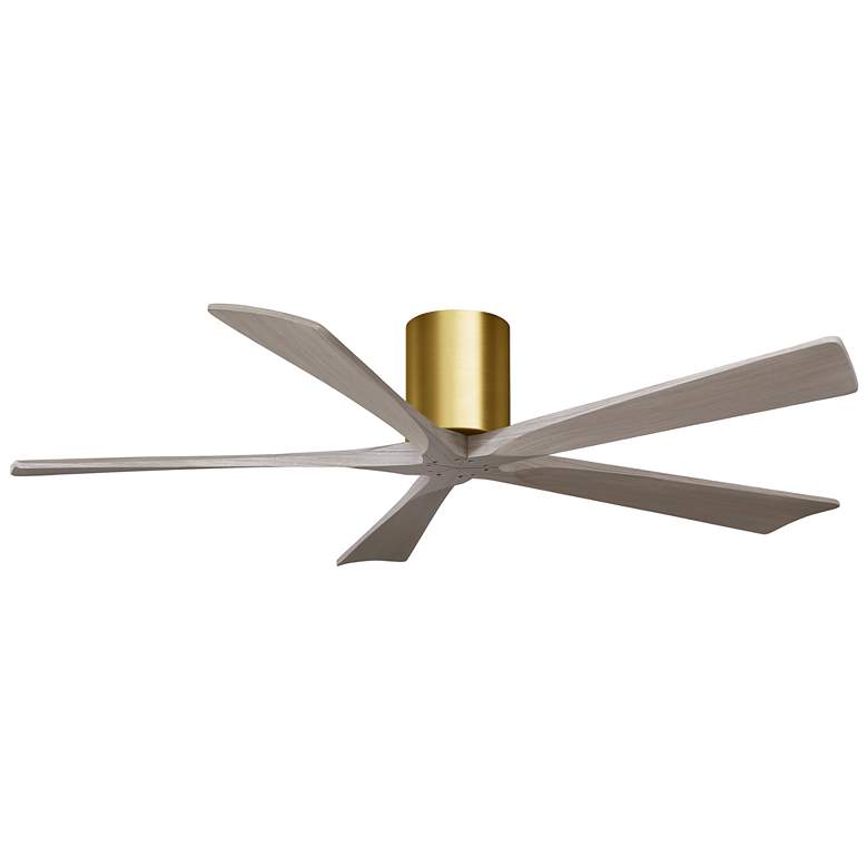 Image 1 60" Irene-5H Brushed Brass and Gray Ash Ceiling Fan