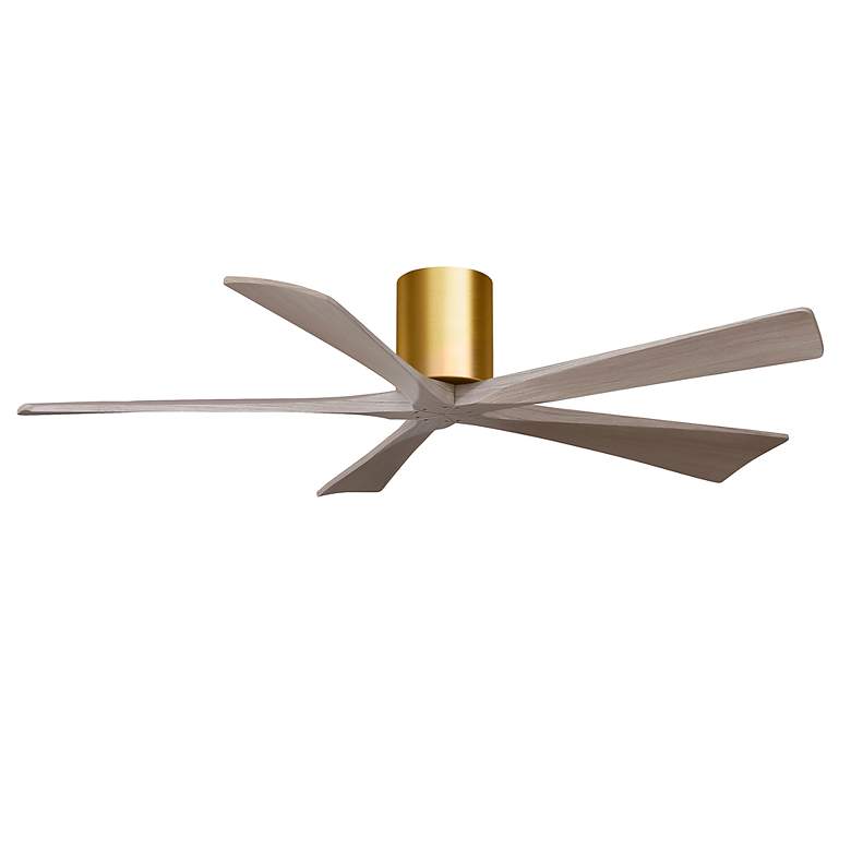 Image 2 60" Irene-5H Brushed Brass and Gray Ash Ceiling Fan more views