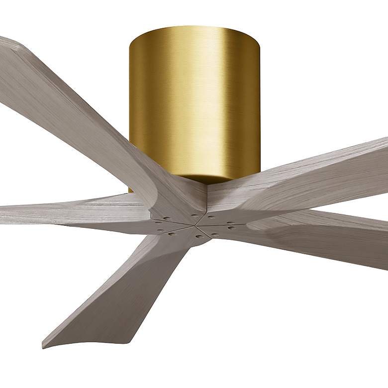 Image 5 60" Irene-5H Brushed Brass and Gray Ash Ceiling Fan more views