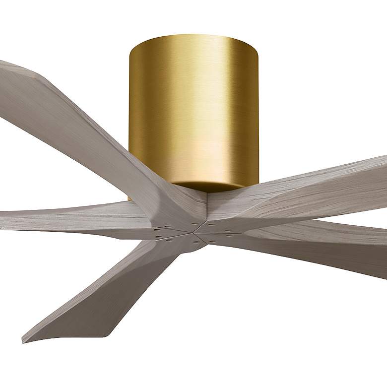 Image 7 60" Irene-5H Brushed Brass and Gray Ash Ceiling Fan more views