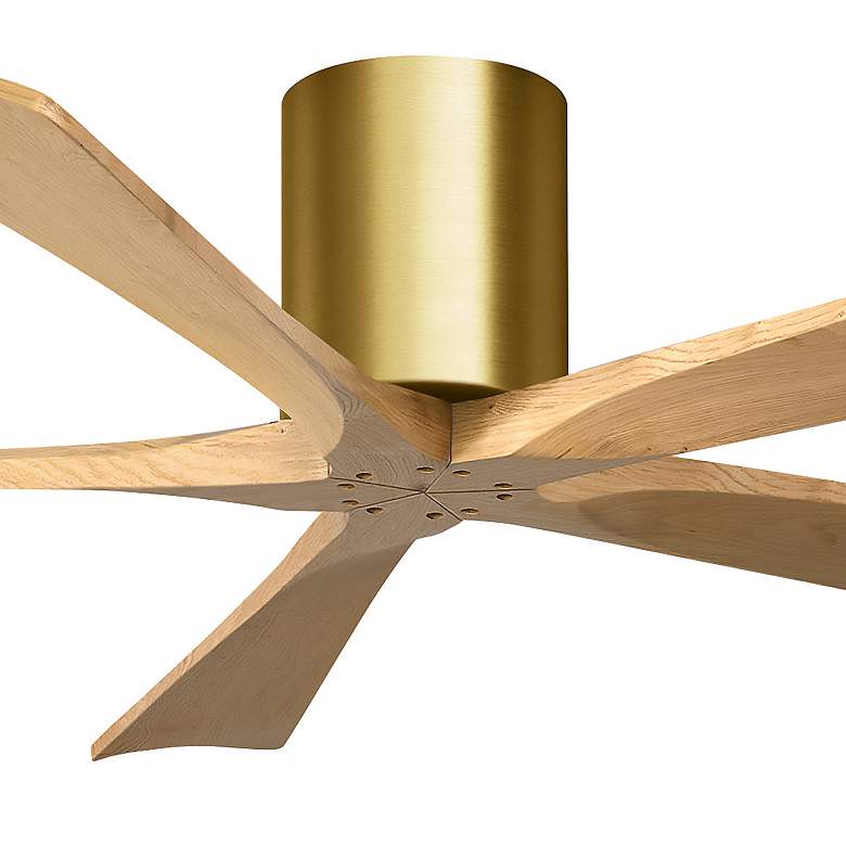 Image 5 60" Irene-5H Brushed Brass and Light Maple Tone Ceiling Fan more views