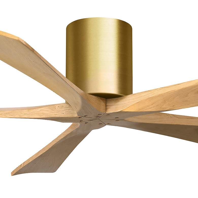 Image 7 60" Irene-5H Brushed Brass and Light Maple Tone Ceiling Fan more views