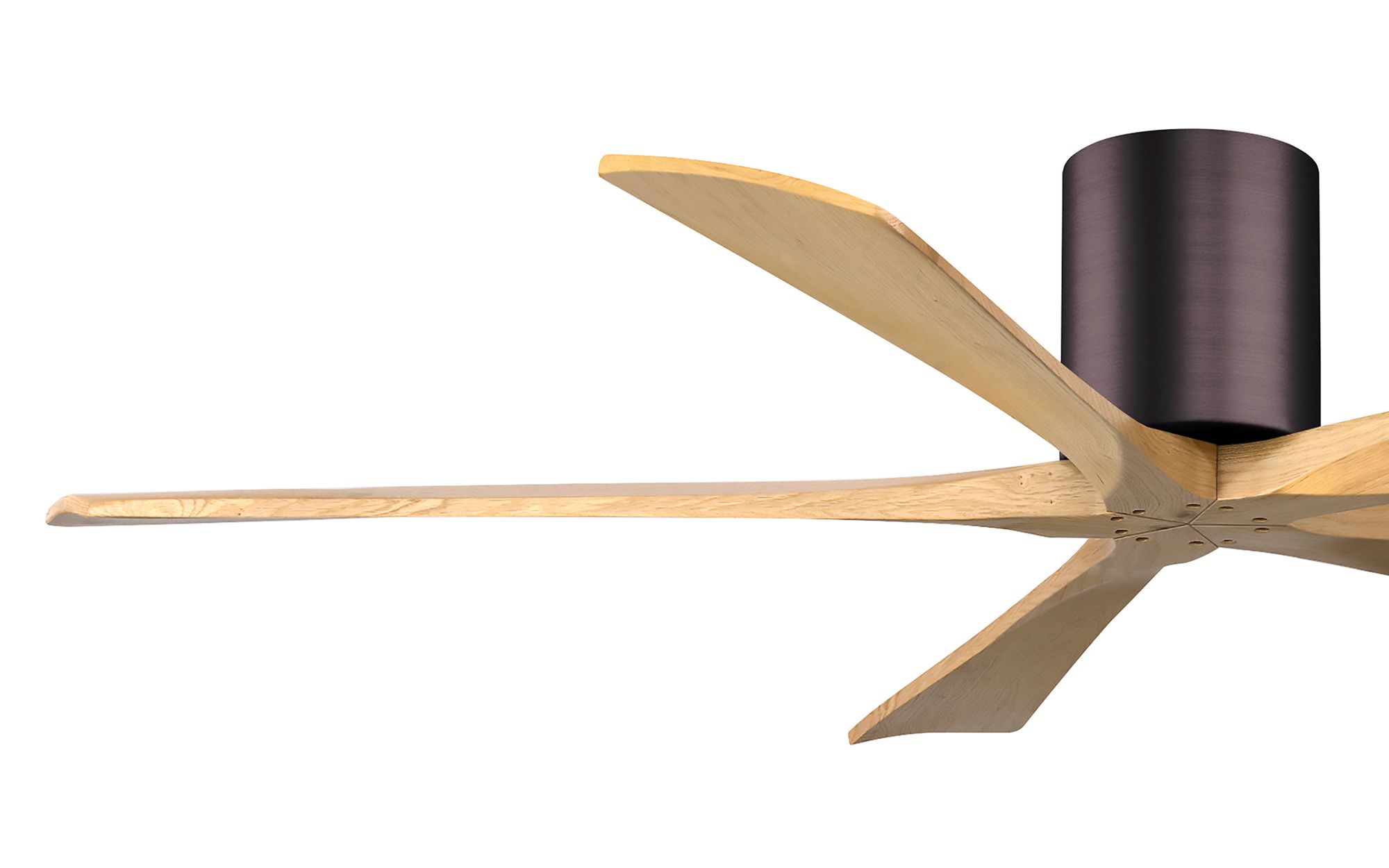 60" Irene-5H Brushed Bronze and Light Maple Ceiling Fan