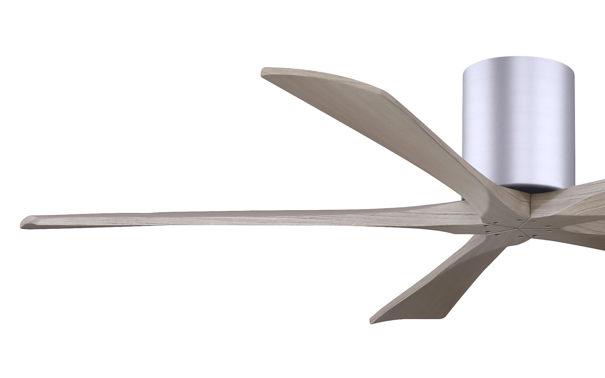 60" Irene-5H Brushed Nickel and Gray Ash Ceiling Fan