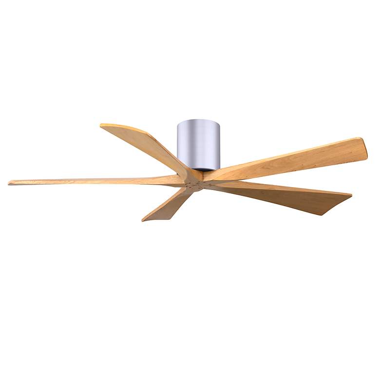 Image 2 60" Irene-5H Brushed Nickel and Light Maple Ceiling Fan more views