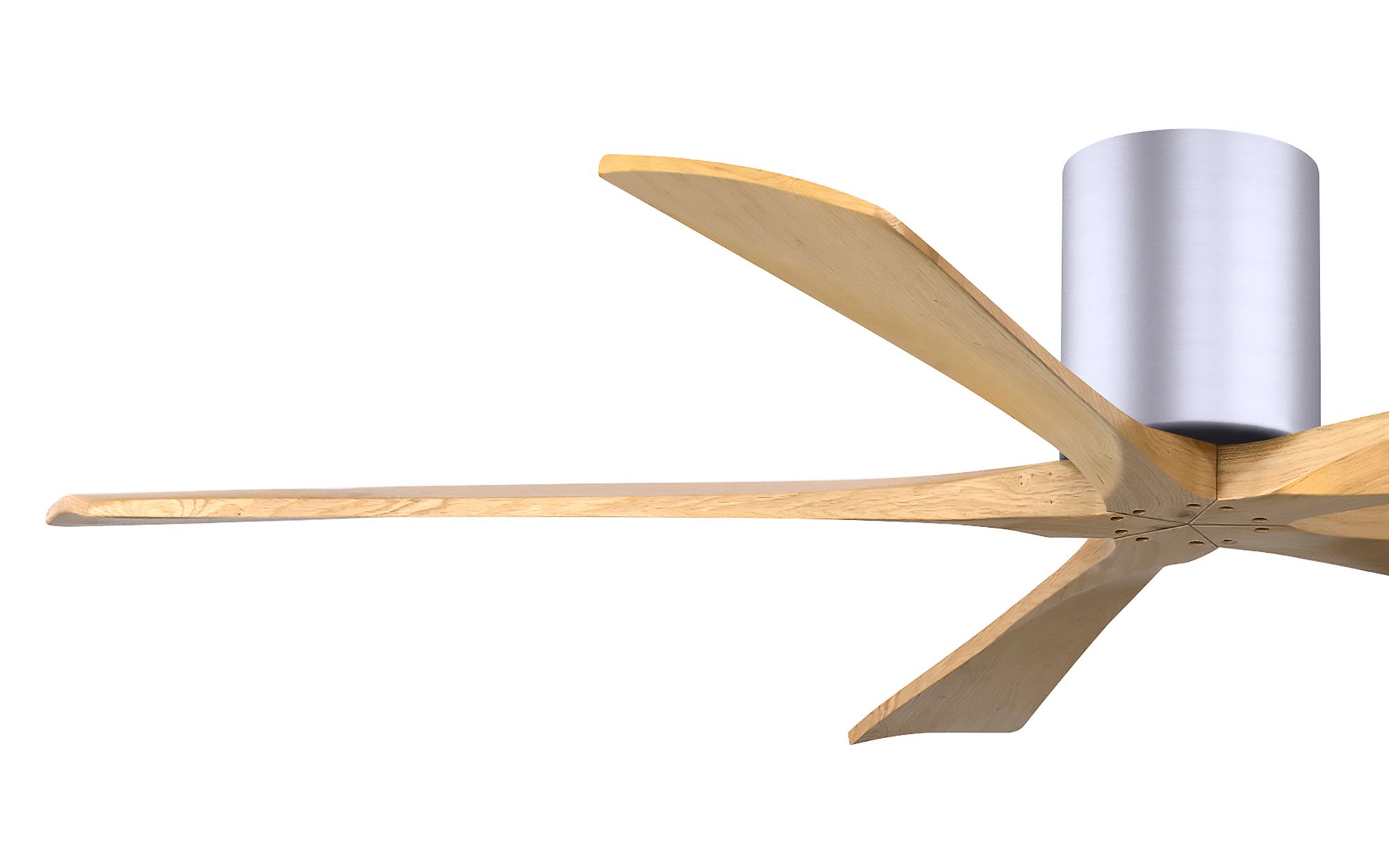 60" Irene-5H Brushed Nickel and Light Maple Ceiling Fan