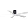 60" Irene-5H Damp Black White Hugger Ceiling Fan with Remote