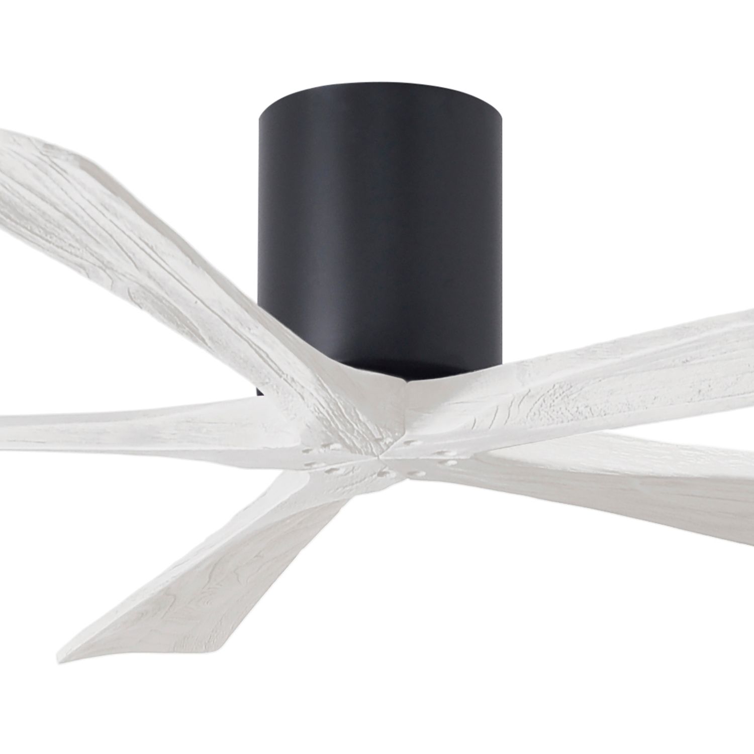 Image 2 60" Irene-5H Damp Black White Hugger Ceiling Fan with Remote more views