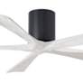 2_60" Irene-5H Damp Black White Hugger Ceiling Fan with Remote more views