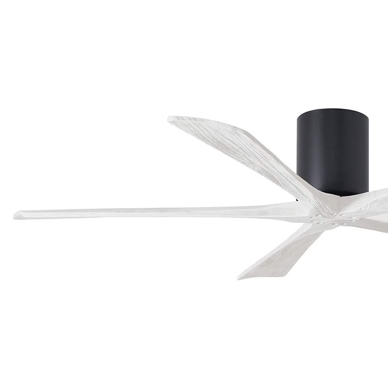 Image 3 60" Irene-5H Damp Black White Hugger Ceiling Fan with Remote more views