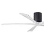 3_60" Irene-5H Damp Black White Hugger Ceiling Fan with Remote more views