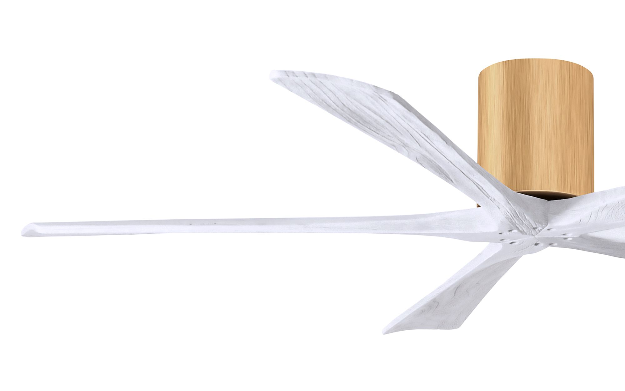 60" Irene-5H Light Maple and Matte White Ceiling Fan