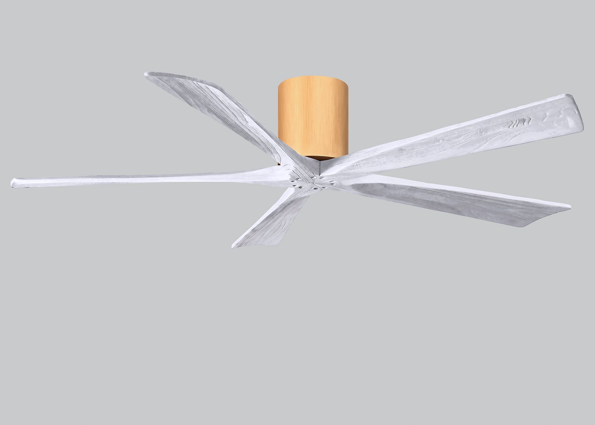 60" Irene-5H Light Maple and Matte White Ceiling Fan