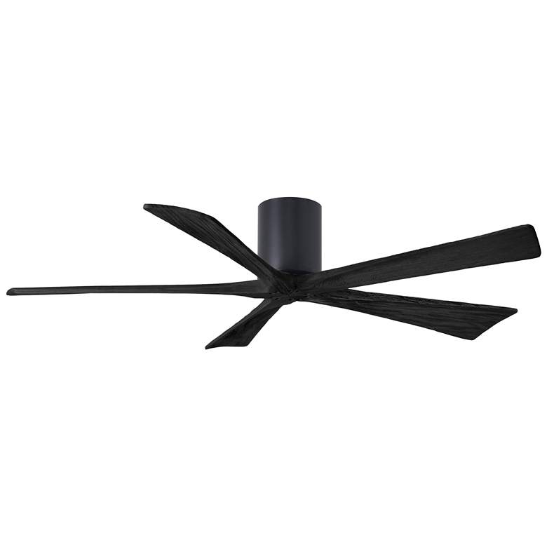 Image 1 60" Irene-5H Matte Black Hugger Ceiling Fan with Remote