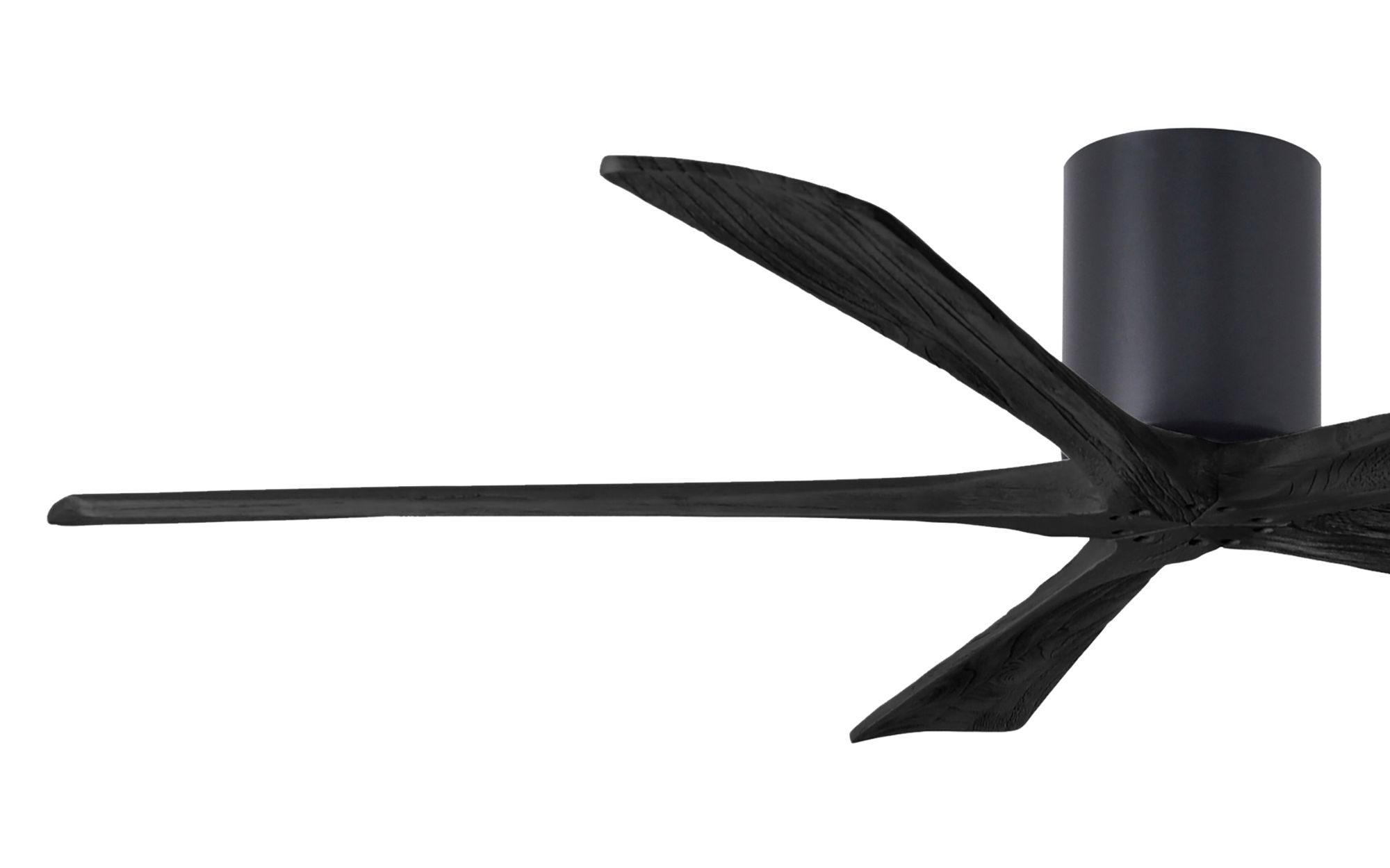 Image 3 60" Irene-5H Matte Black Hugger Ceiling Fan with Remote more views