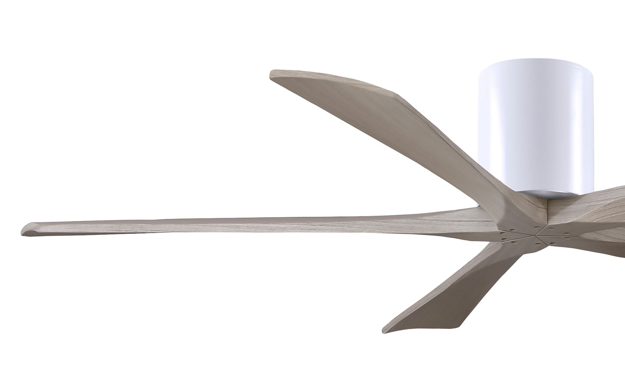 60" Irene-5H Matte White and Gray Ash Ceiling Fan