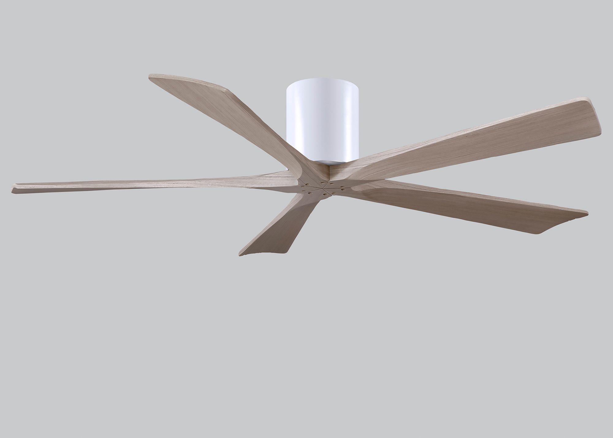 60" Irene-5H Matte White and Gray Ash Ceiling Fan
