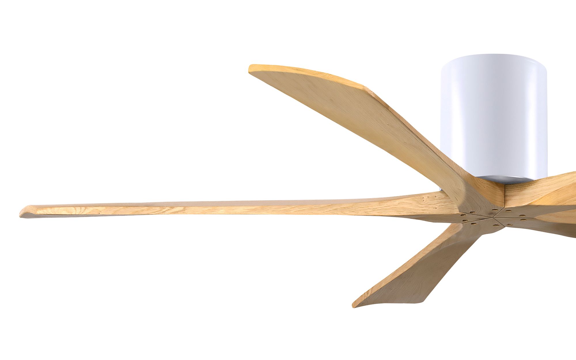 60" Irene-5H Matte White and Light Maple Tone Ceiling Fan