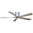 60" Irene-5H Polished Chrome and Gray Ash Ceiling Fan