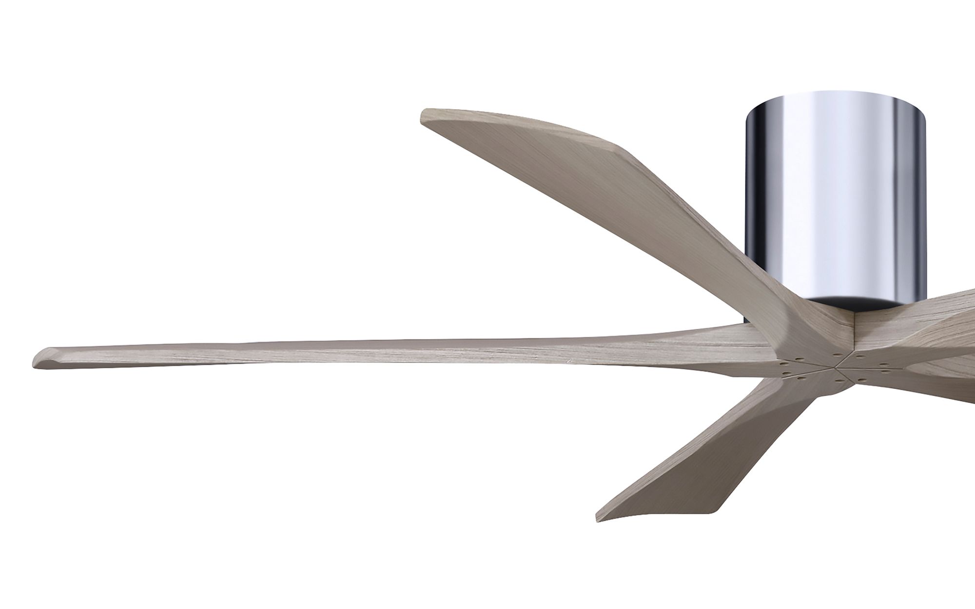 60" Irene-5H Polished Chrome and Gray Ash Ceiling Fan