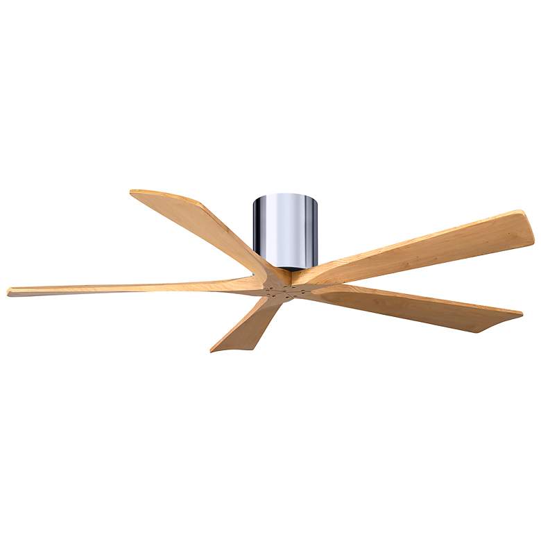 Image 1 60" Irene-5H Polished Chrome and Light Maple Ceiling Fan