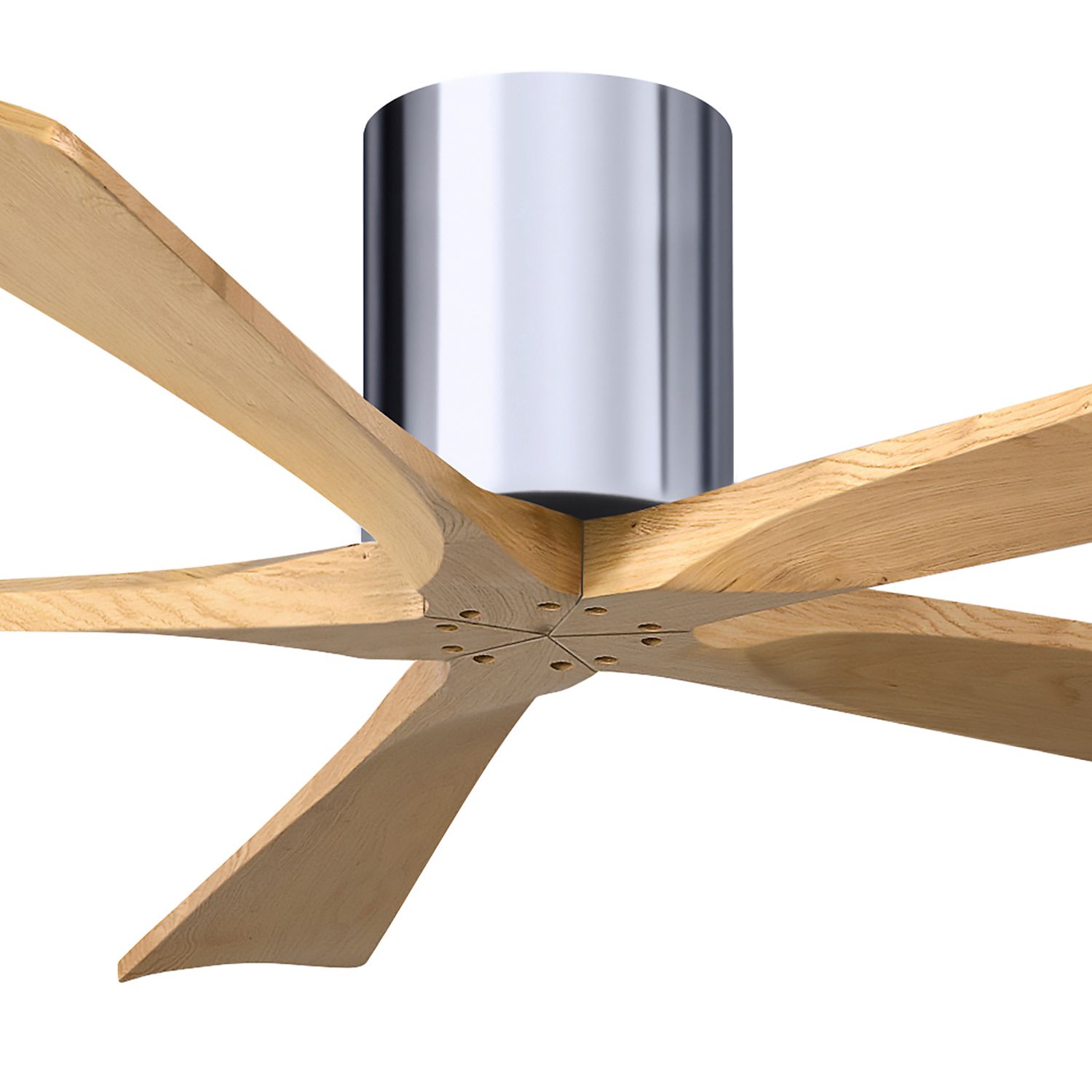 Image 5 60" Irene-5H Polished Chrome and Light Maple Ceiling Fan more views