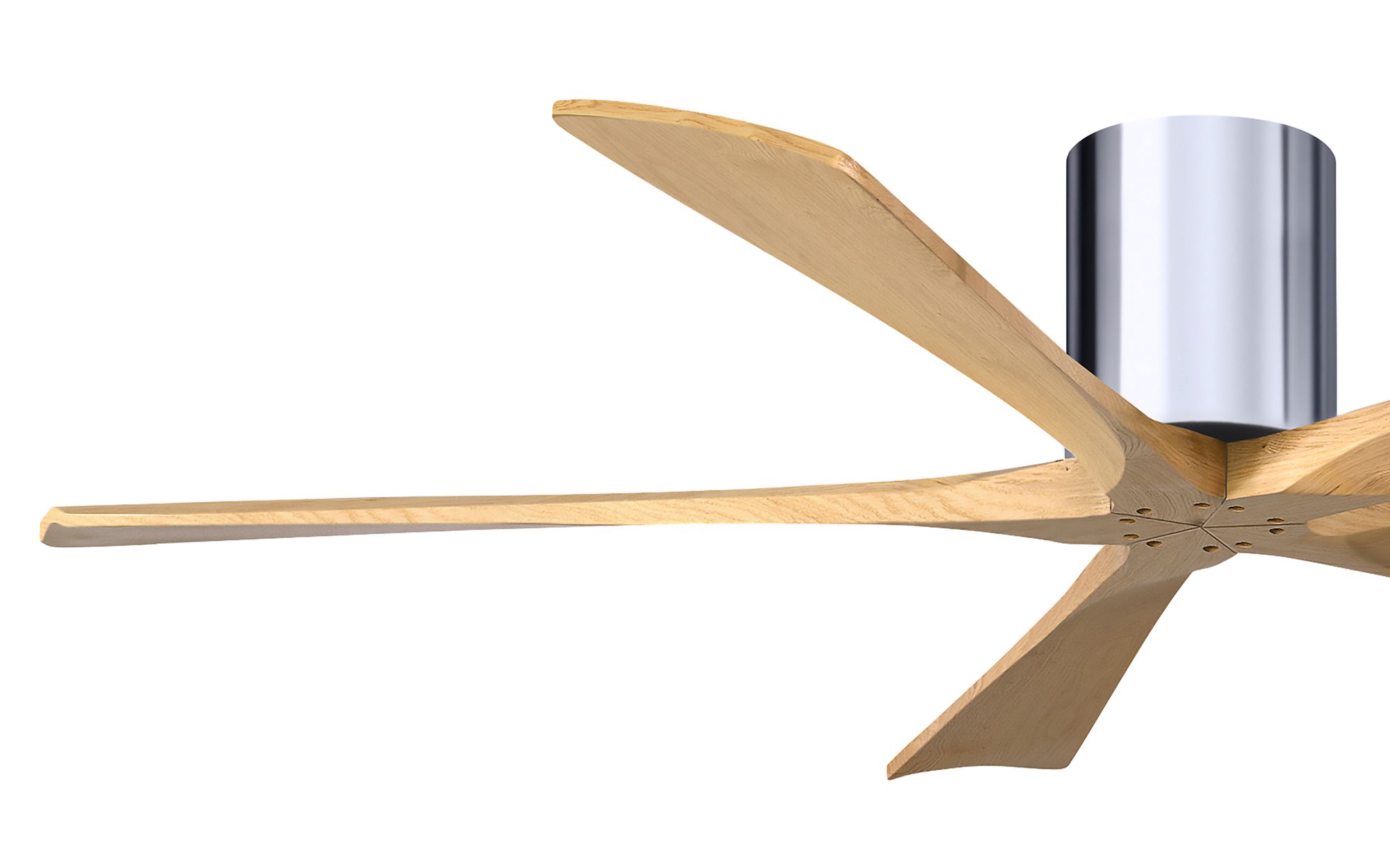 Image 6 60" Irene-5H Polished Chrome and Light Maple Ceiling Fan more views