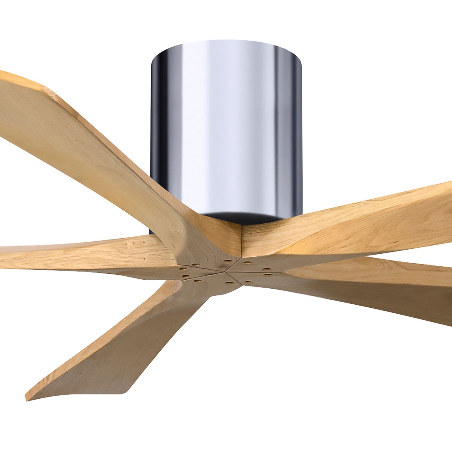Image 7 60" Irene-5H Polished Chrome and Light Maple Ceiling Fan more views