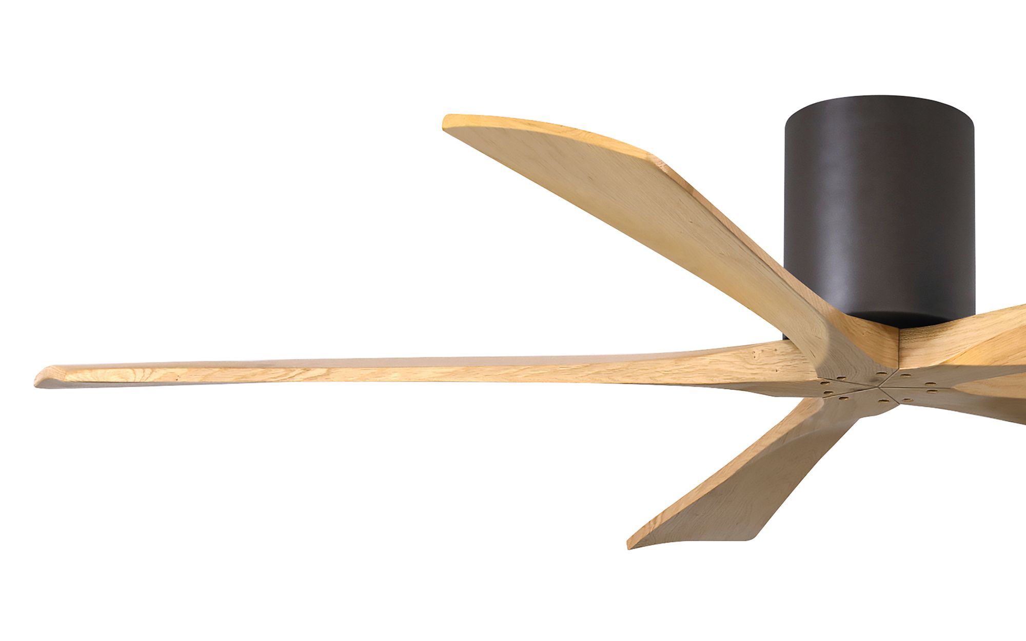 60" Irene-5H Textured Bronze and Light Maple Ceiling Fan