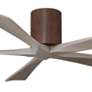 60" Irene-5H Walnut and Gray Ash Ceiling Fan