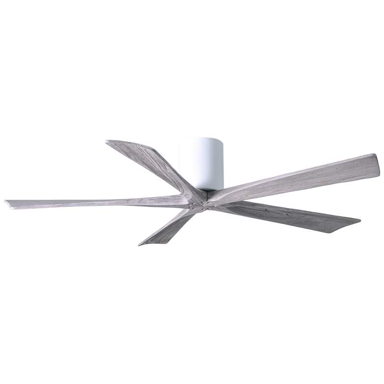 Image 1 60 inch Irene-5H White Barnwood Hugger Ceiling Fan with Remote