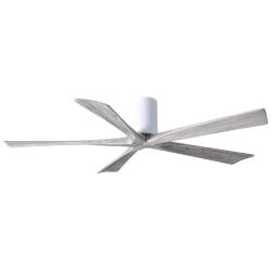60" Irene-5H White Barnwood Hugger Ceiling Fan with Remote