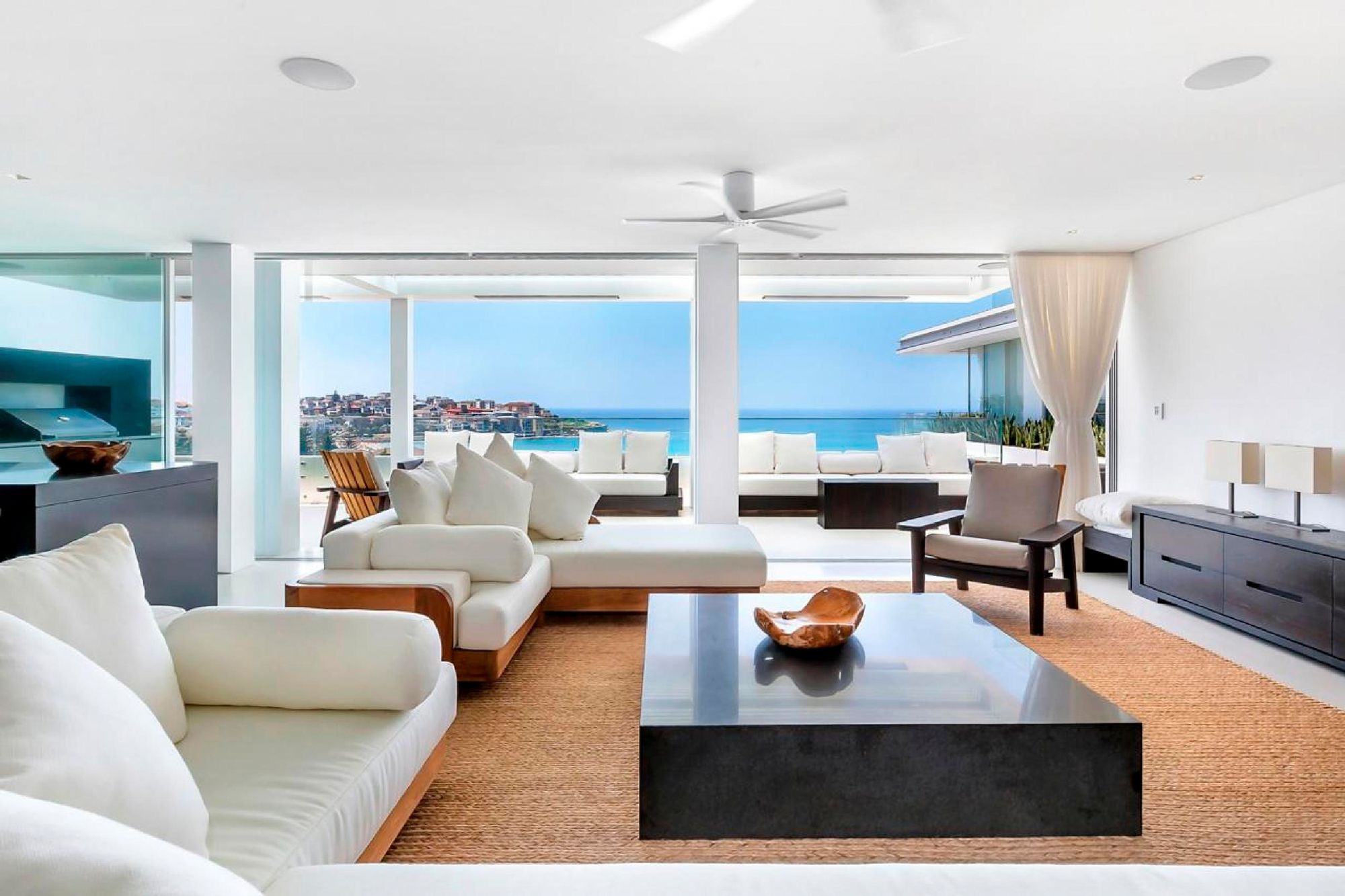 Image 4 60" Irene-5H White Barnwood Hugger Ceiling Fan with Remote more views