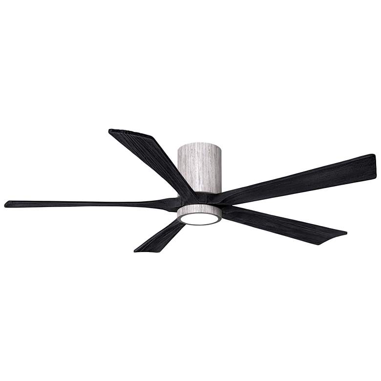 Image 1 60" Irene-5HLK Barnwood and Matte Black LED Ceiling Fan with Remote