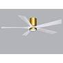 6_60" Irene-5HLK Brass and Matte White Damp Rated LED Fan with Remote more views