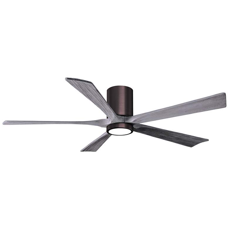 Image 1 60" Irene-5HLK Bronze and Barn Wood LED Ceiling Fan with Remote