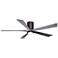 60" Irene-5HLK Bronze and Barn Wood LED Ceiling Fan with Remote