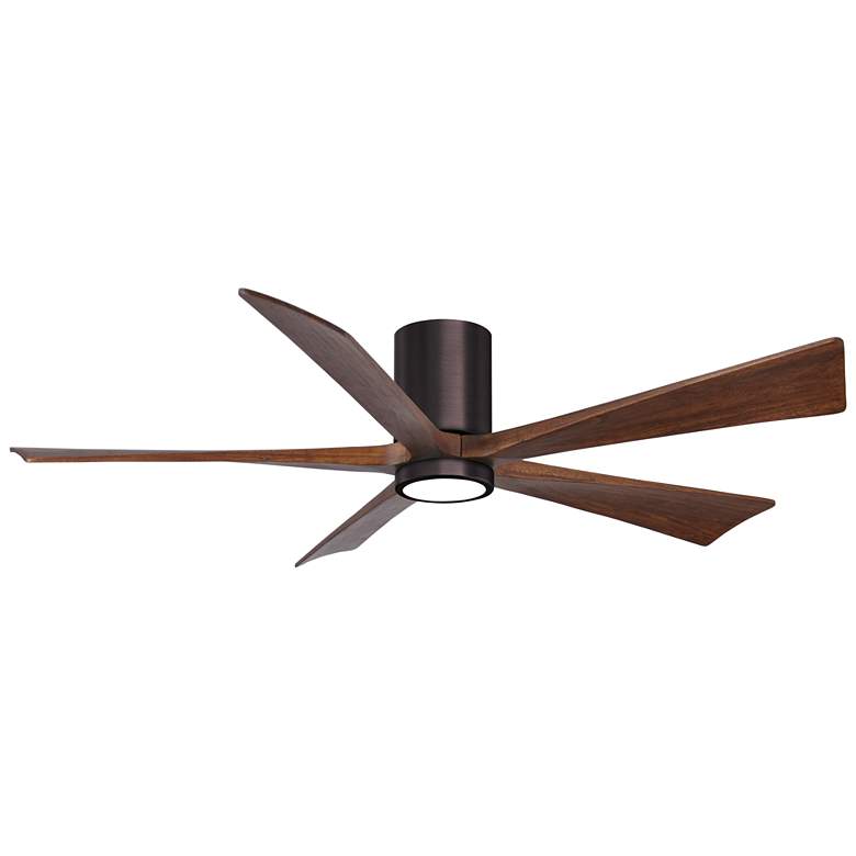 Image 1 60 inch Irene-5HLK Bronze and Walnut Damp Rated LED Fan with Remote