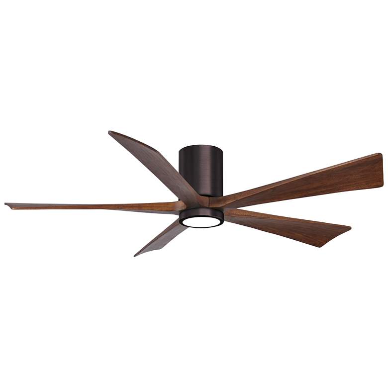Image 1 60" Irene-5HLK Bronze and Walnut Damp Rated LED Fan with Remote