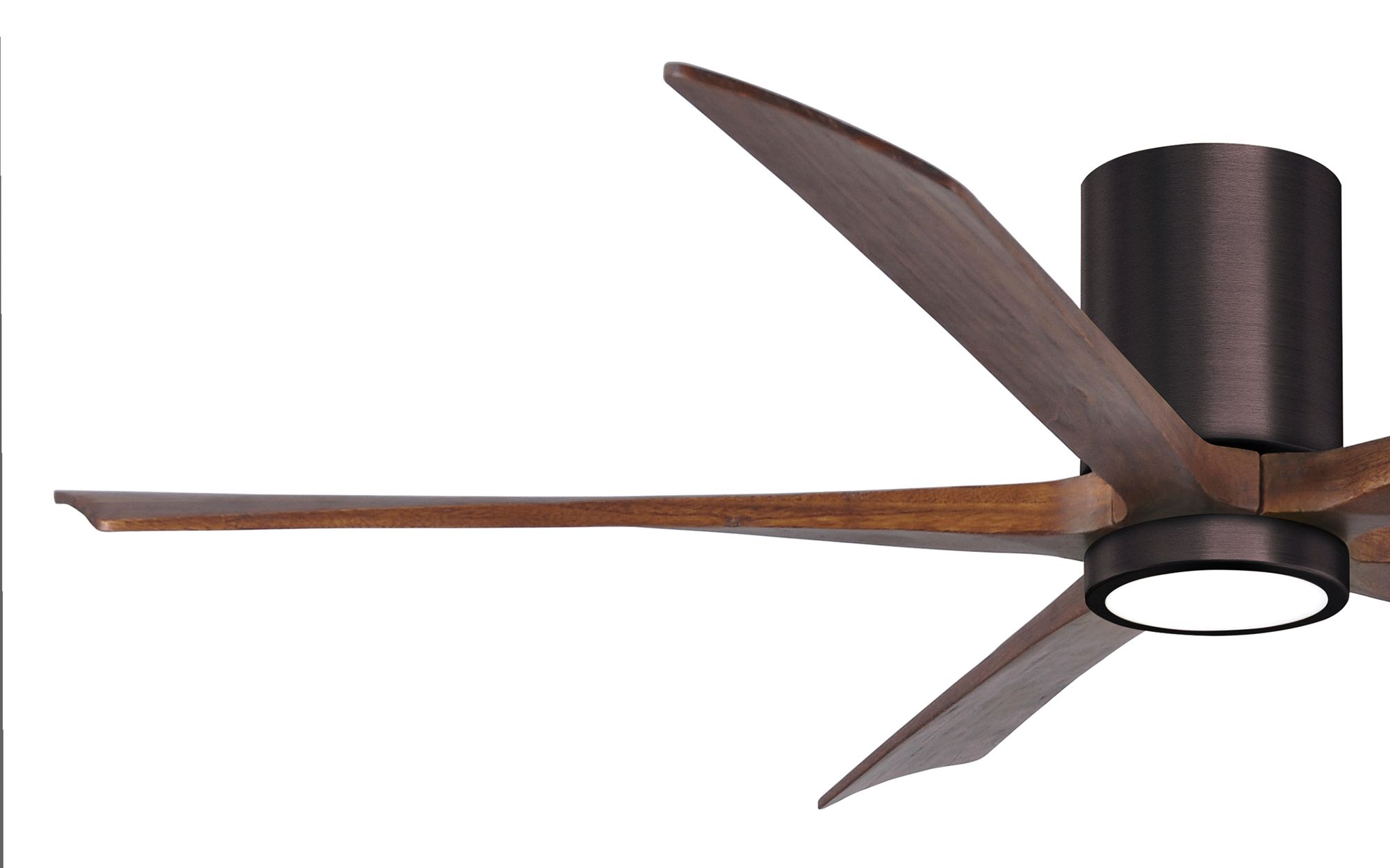 Image 3 60" Irene-5HLK Bronze and Walnut Damp Rated LED Fan with Remote more views