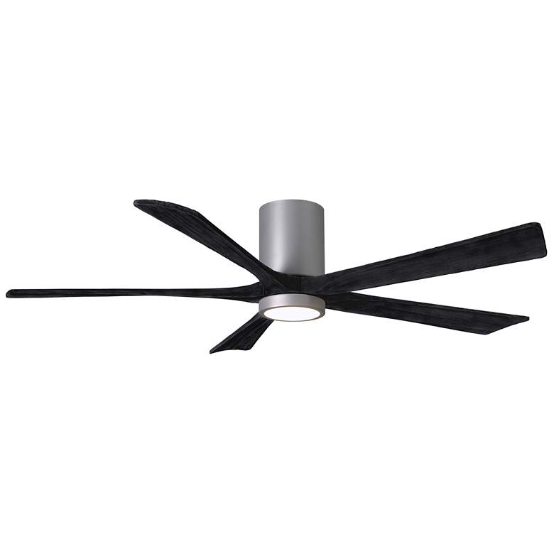 Image 1 60 inch Irene-5HLK Brushed Nickel and Black LED Ceiling Fan with Remote